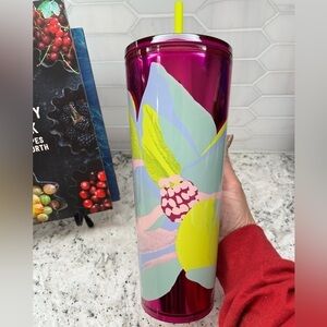 Starbucks Spring 2024 Dichroic Magnolias Cold Cup Tumbler. NWT. Super colorful!